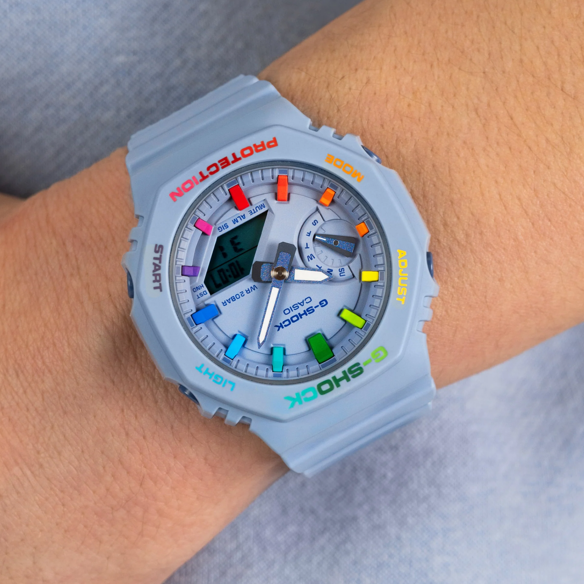 G-SHOCK CASIOAK MINI LAVENDER RAINBOW