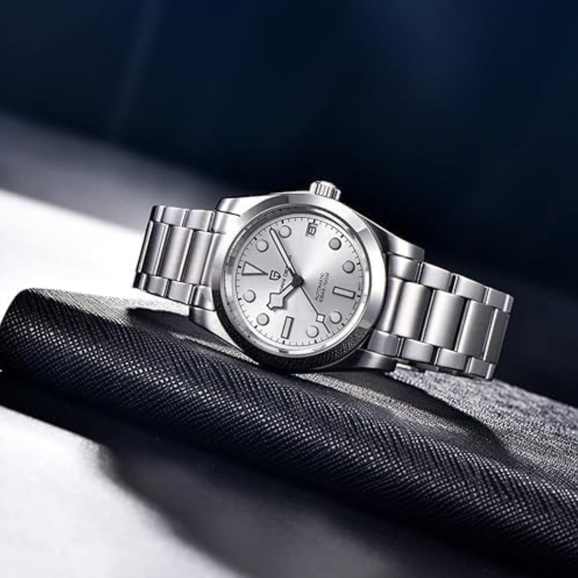 Pagani Design PD-1716 36MM Snowflake Hands with Seiko NH35 Automatic Movement - Silver Dial