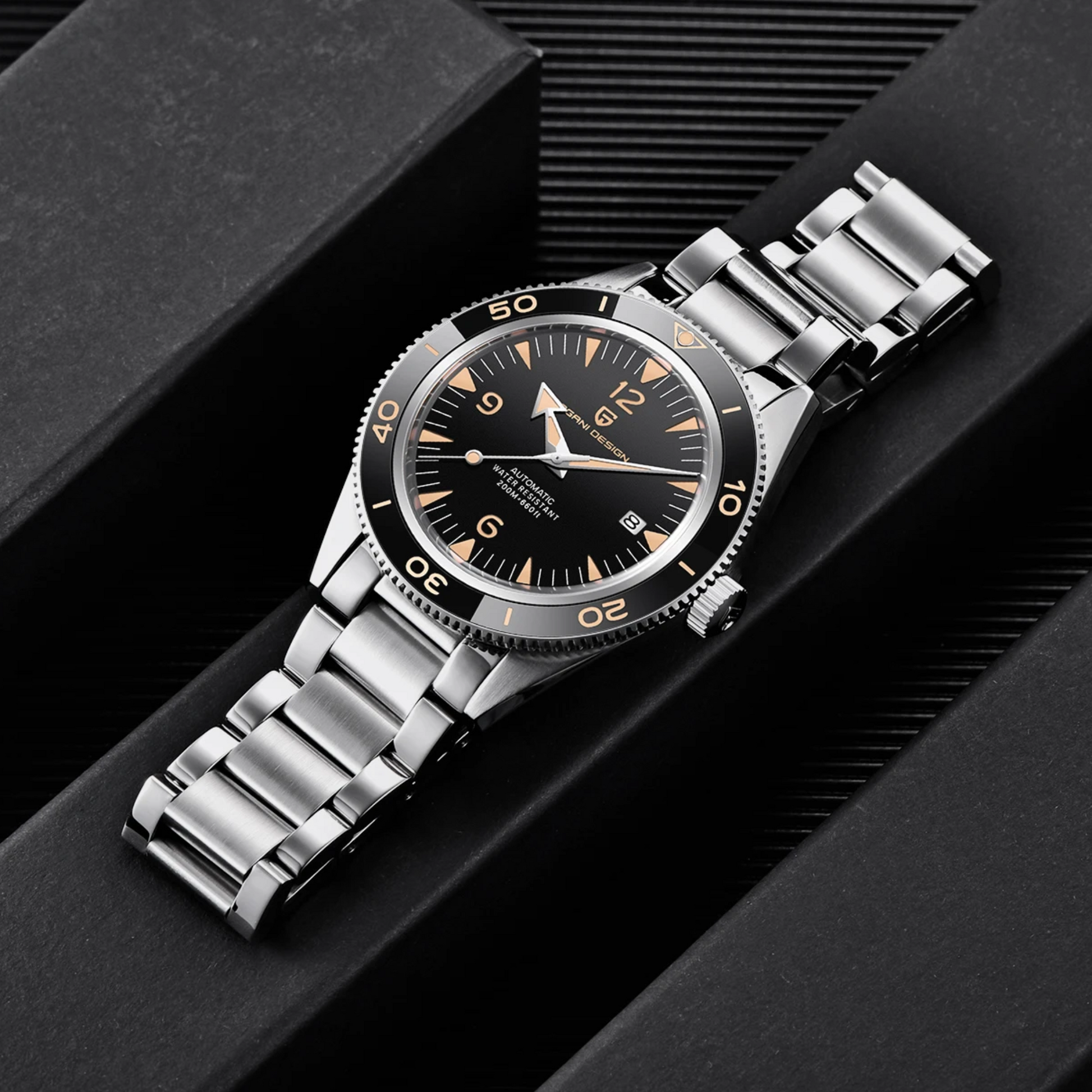 Pagani Design YS005 41MM (Japan Miyota 8215 Automatic Movement) Mechanical Watch 200M Waterproof Dive Watch Stainless Steel Bracelet Watch