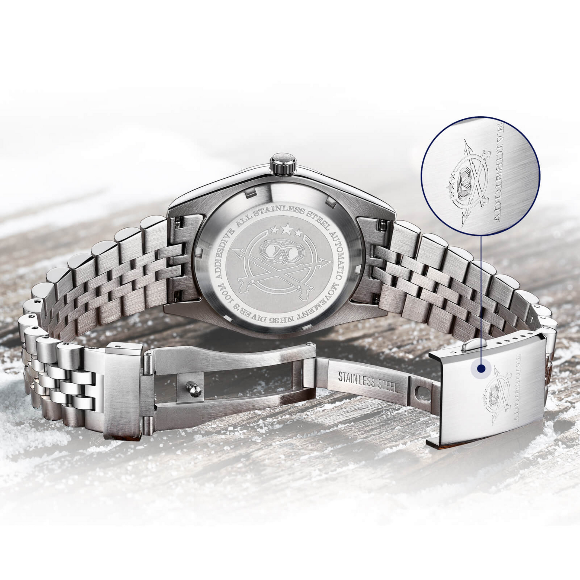 ADDIESDIVE 39mm Retro Mechanical Men Watch AD2118 - Blue