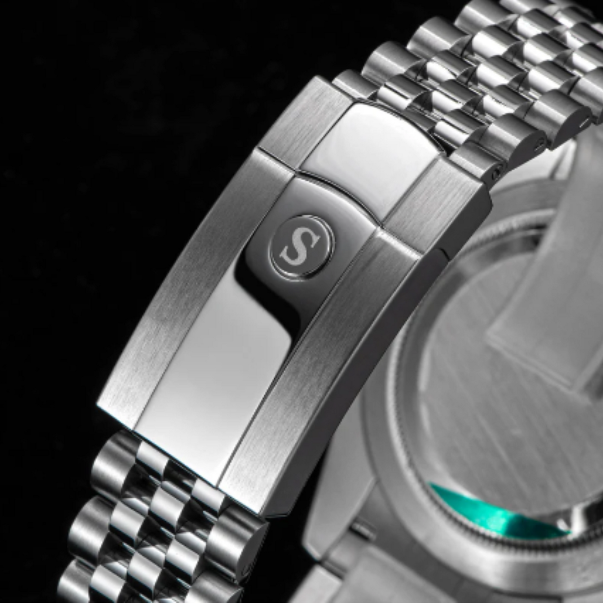 Sugess S448 Grey Dial Fluted Bezel Jubilee Bracelet ST2130