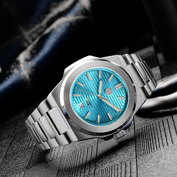 San Martin Diver Retro Luxury Men Watch SN076G V2 - Sunburst Blue