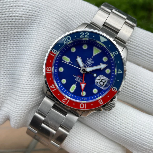 Steeldive SD1994L Sapphire Bezel NH34 GMT Watch - Blue Dial