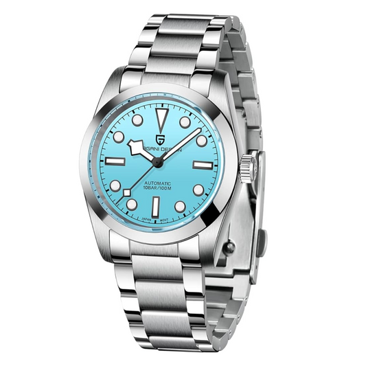 Pagani Design PD-1716 36MM Snowflake Hands with Seiko NH35 Automatic Movement - Sky-Blue Dial