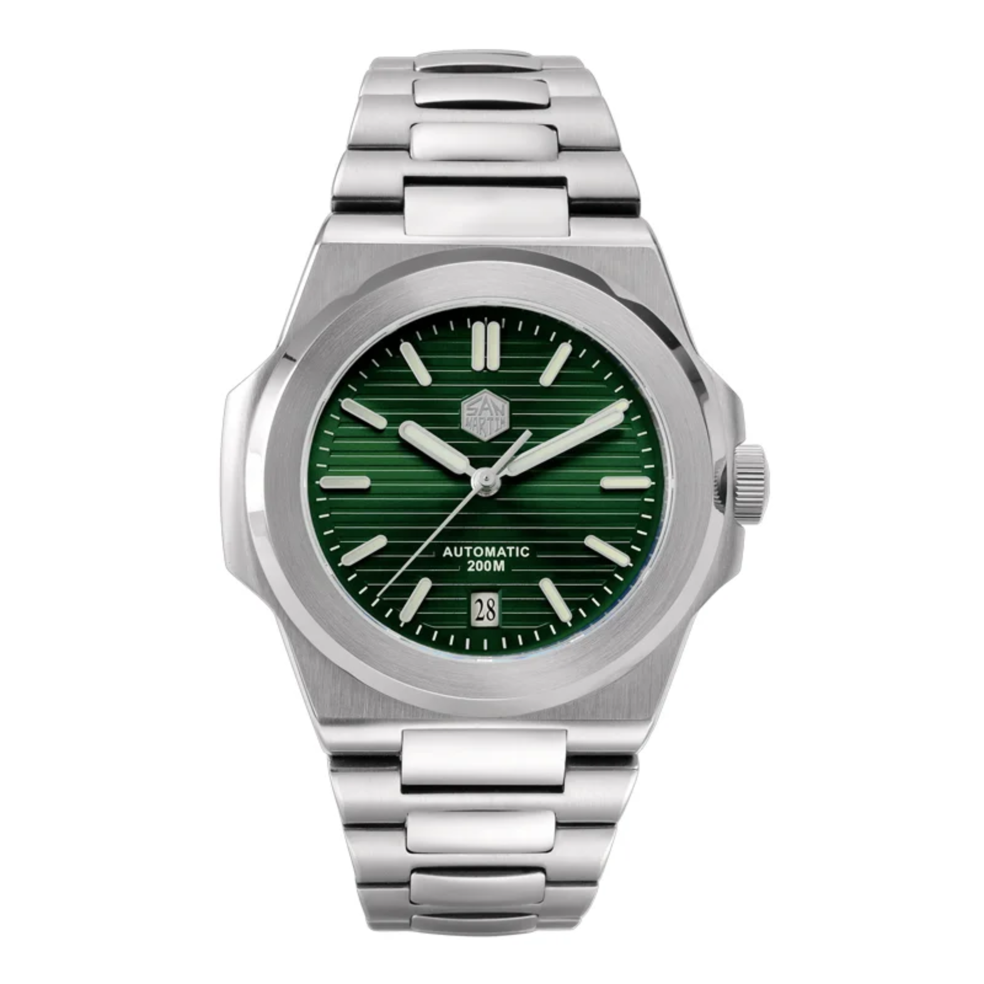 San Martin Diver Retro Luxury Men Watch SN076G V2 - Sunburst Green