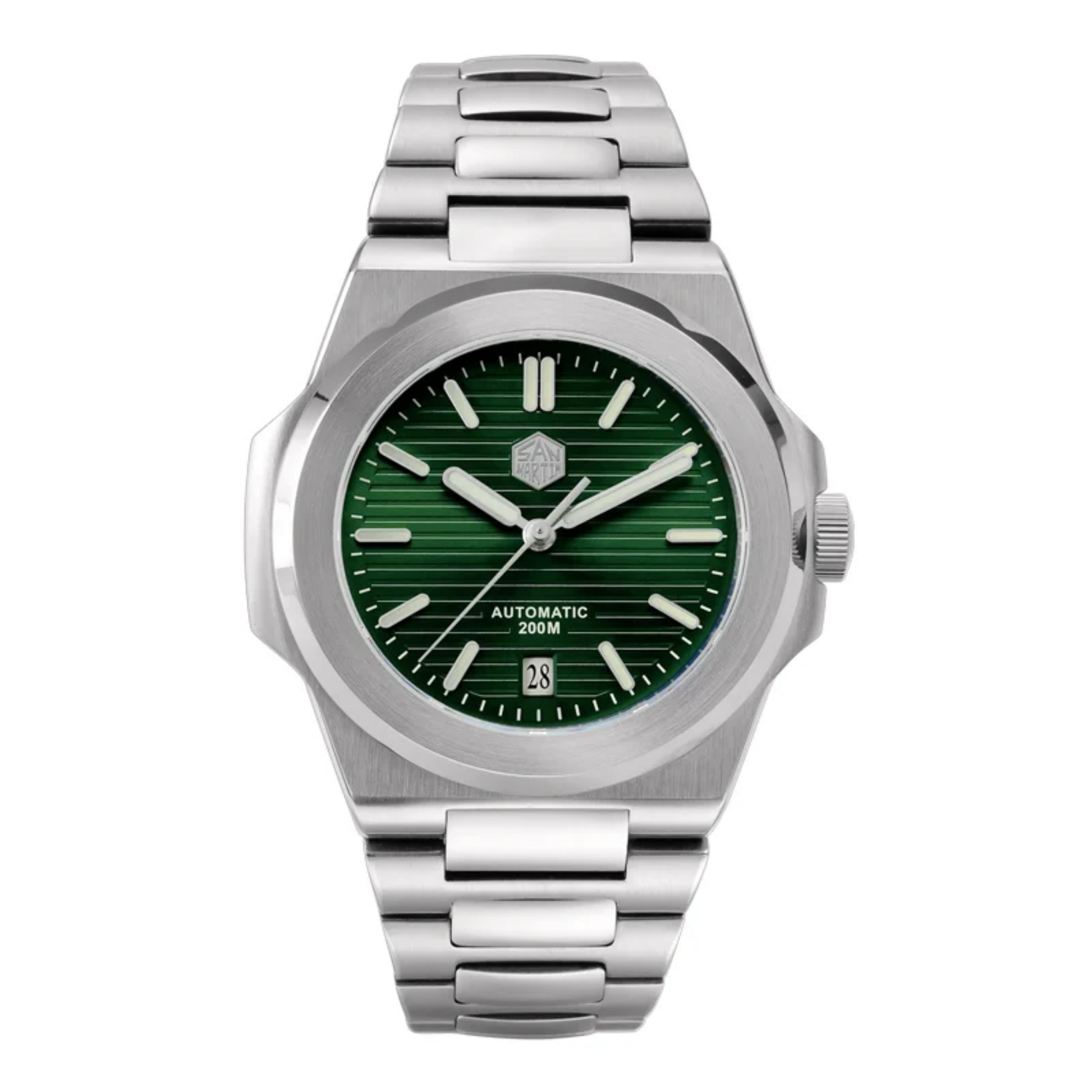 San Martin Diver Retro Luxury Men Watch SN076G V2 - Sunburst Green