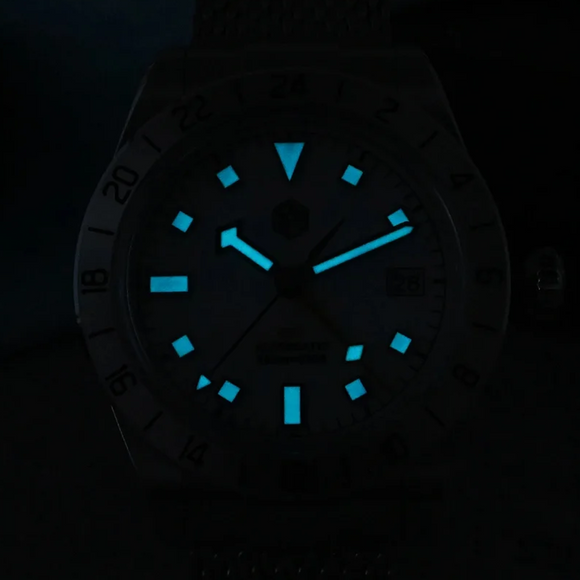 San Martin New 39mm GMT Watch Luxury NH34 SN0135 - Black