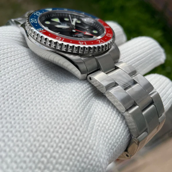 Steeldive SD1994L Sapphire Bezel NH34 GMT Watch - Black Dial