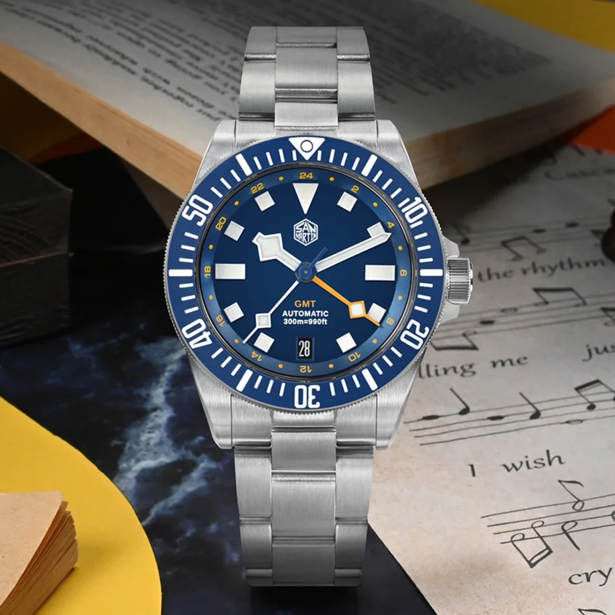 Watchdives x San Martin 39mm NH34 GMT Dive Watch SN0121B