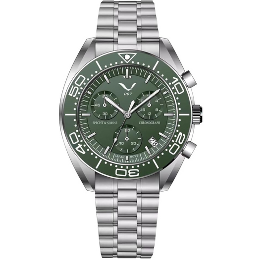 Specht&Sohne Men's Quartz Choronograph with VK68 Japanese Movement - Green