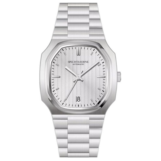 SPECHT & SOHNE 38MM Elegant Automatic Stainless Steel Sapphire Crystal - White Dial