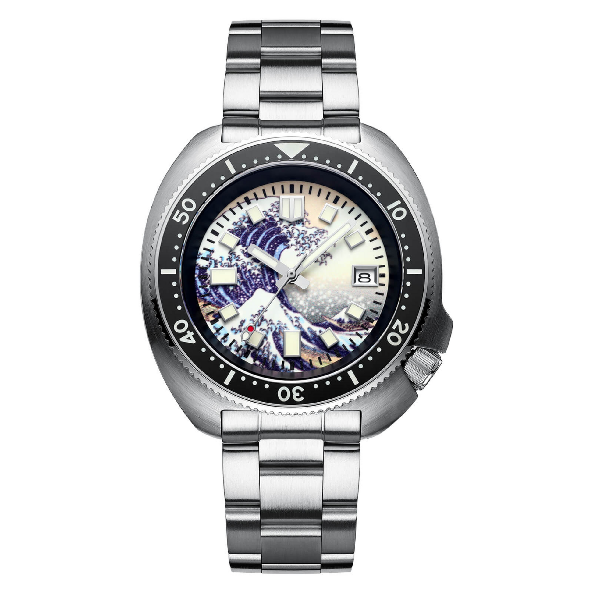 ADDIESIVE Diving Watch Synthetic Sapphire Crystal Luminous Dial 200M H8-Surf