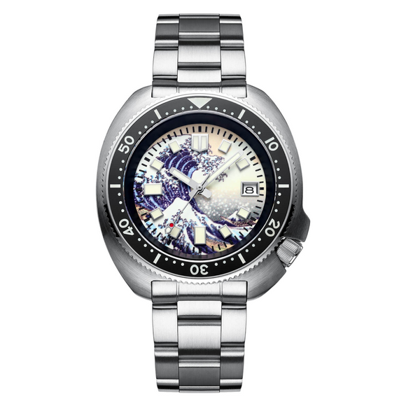 ADDIESIVE Diving Watch Synthetic Sapphire Crystal Luminous Dial 200M H8-Surf