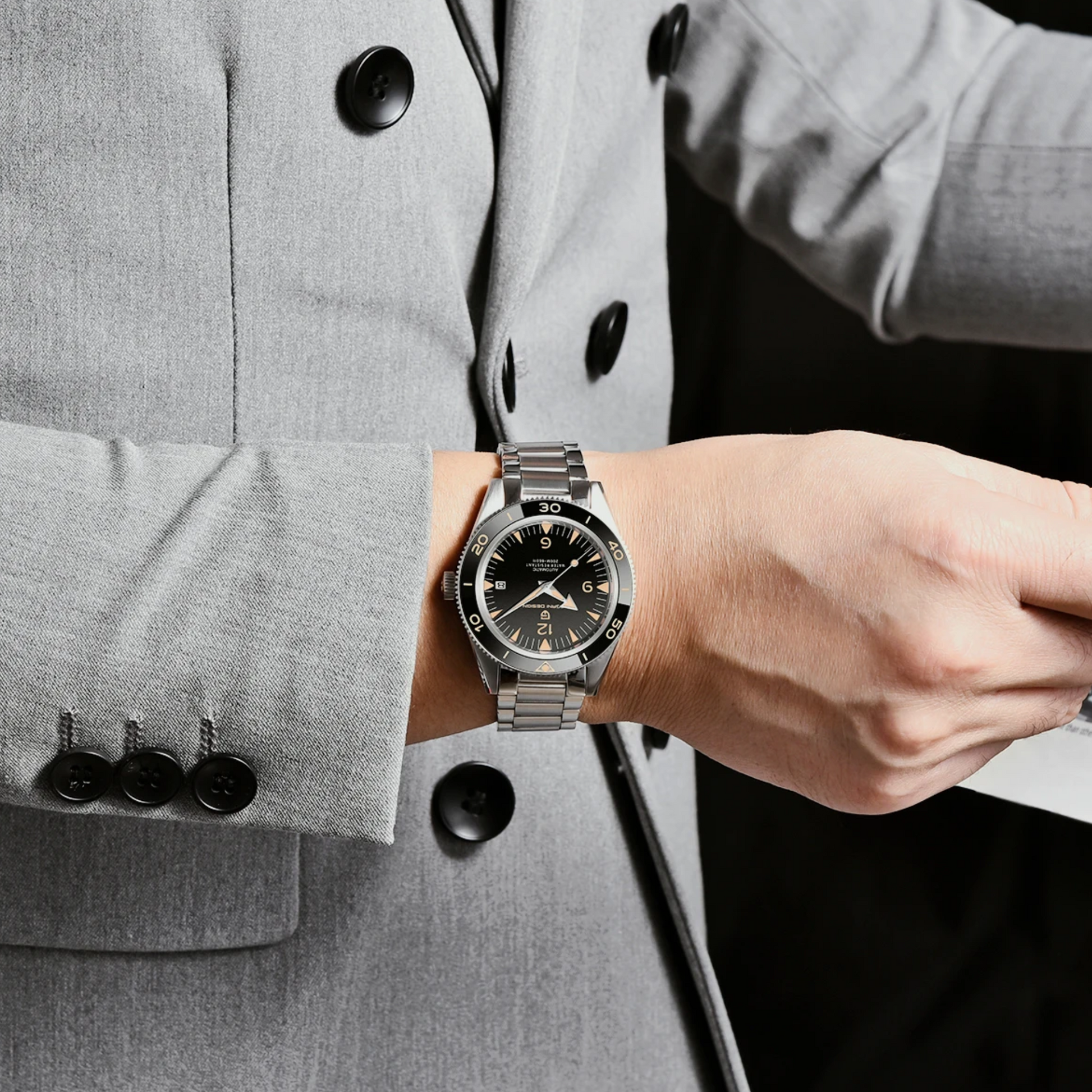 Pagani Design YS005 41MM (Japan Miyota 8215 Automatic Movement) Mechanical Watch 200M Waterproof Dive Watch Stainless Steel Bracelet Watch