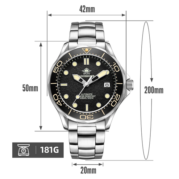 ADDIESDIVE® Seamaster Men's Automatic Divers Watch AD2106