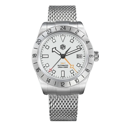 San Martin New 39mm GMT Watch Luxury NH34 SN0135 - White
