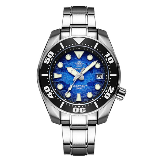 ADDIESDIVE 44.5mm Diver Watch for Men Unique Blue Dial 200M (AD2102)