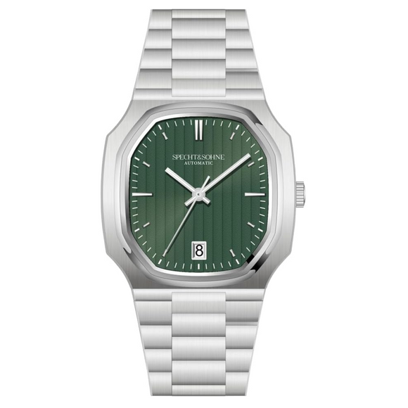 SPECHT & SOHNE 38MM Elegant Automatic Stainless Steel Sapphire Crystal - Green Dial