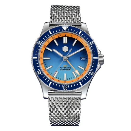 San Martin Original Design Sports Watch SN0119G - Blue Dial