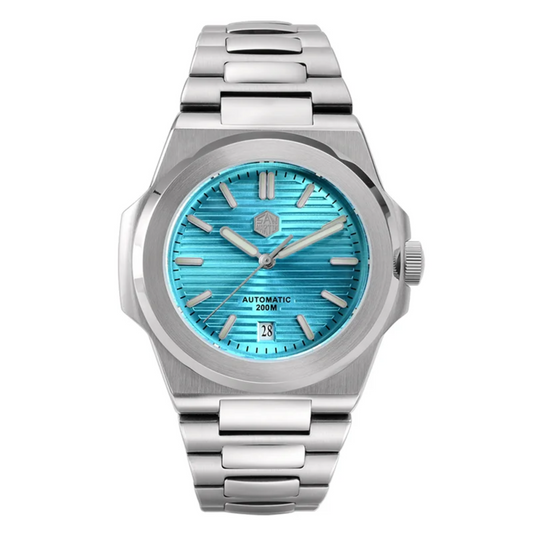 San Martin Diver Retro Luxury Men Watch SN076G V2 - Sunburst Blue