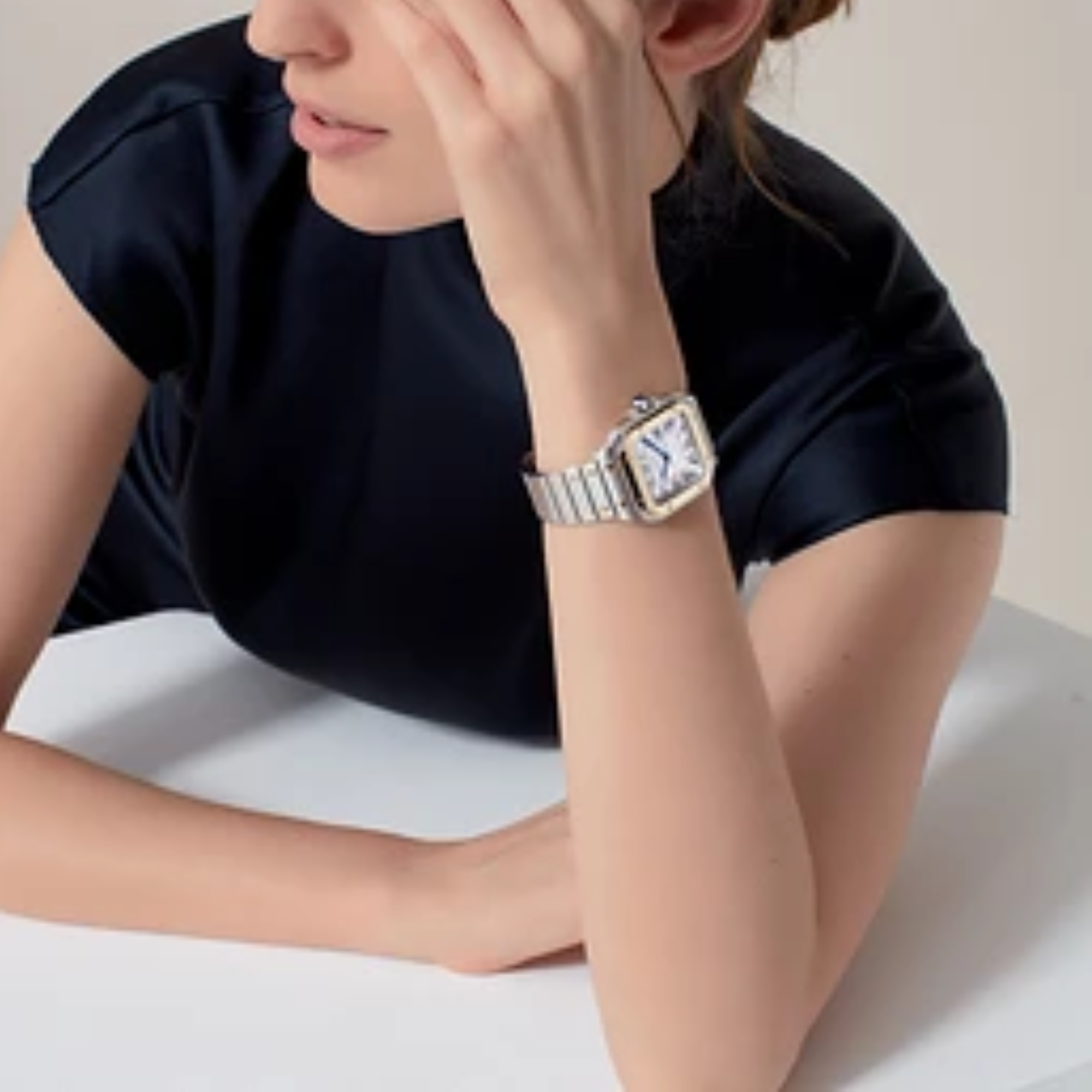 SPECHT & SOHNE 'Santos' Homage Luxury Automatic Wrist Watch Unisex - Silver Gold