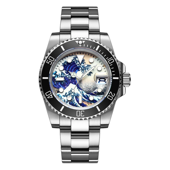 ADDIESDIVE Kanagawa Men's NH35A Movement Automatic Dive Watch（H3AC-Surf）