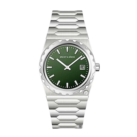 Specht&Sohne 37 Mm Mens Luxury Watch With Japanese Quartz Movement - Imperial Quartz - Green Edition