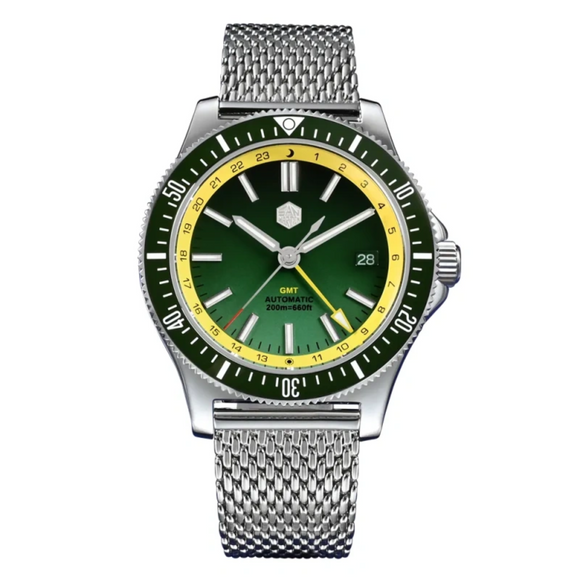 San Martin Original Design Sports Watch SN0119G - Green Dial