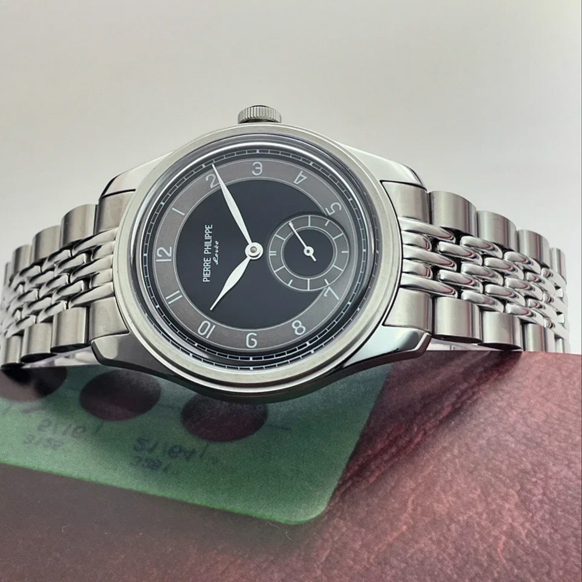 PIERRE PHILIPPE Enamel 1940 Automatic Watch 38mm (Rice Metal Strap)