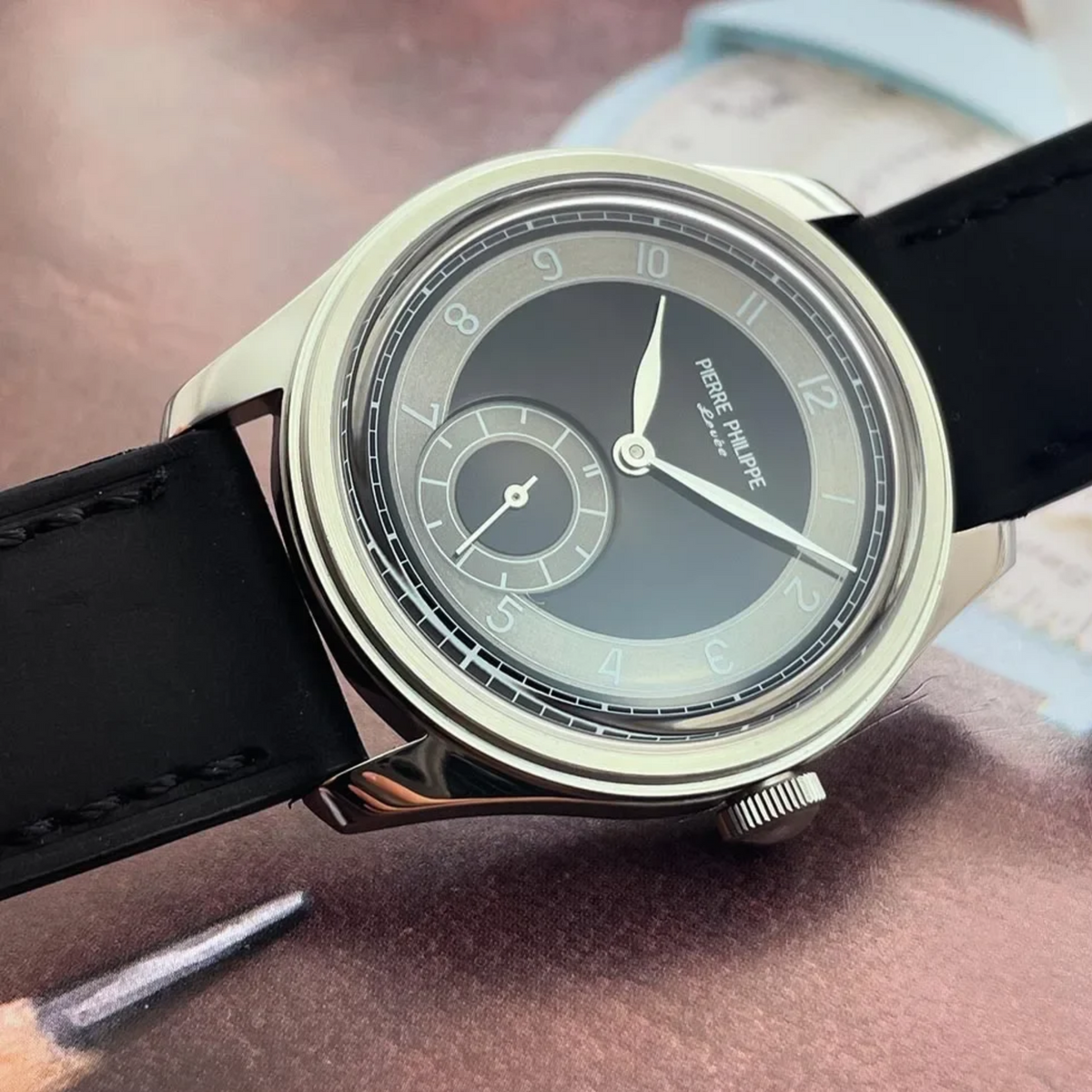 PIERRE PHILIPPE Enamel 1940 Automatic Watch 38mm (Rice Metal Strap)