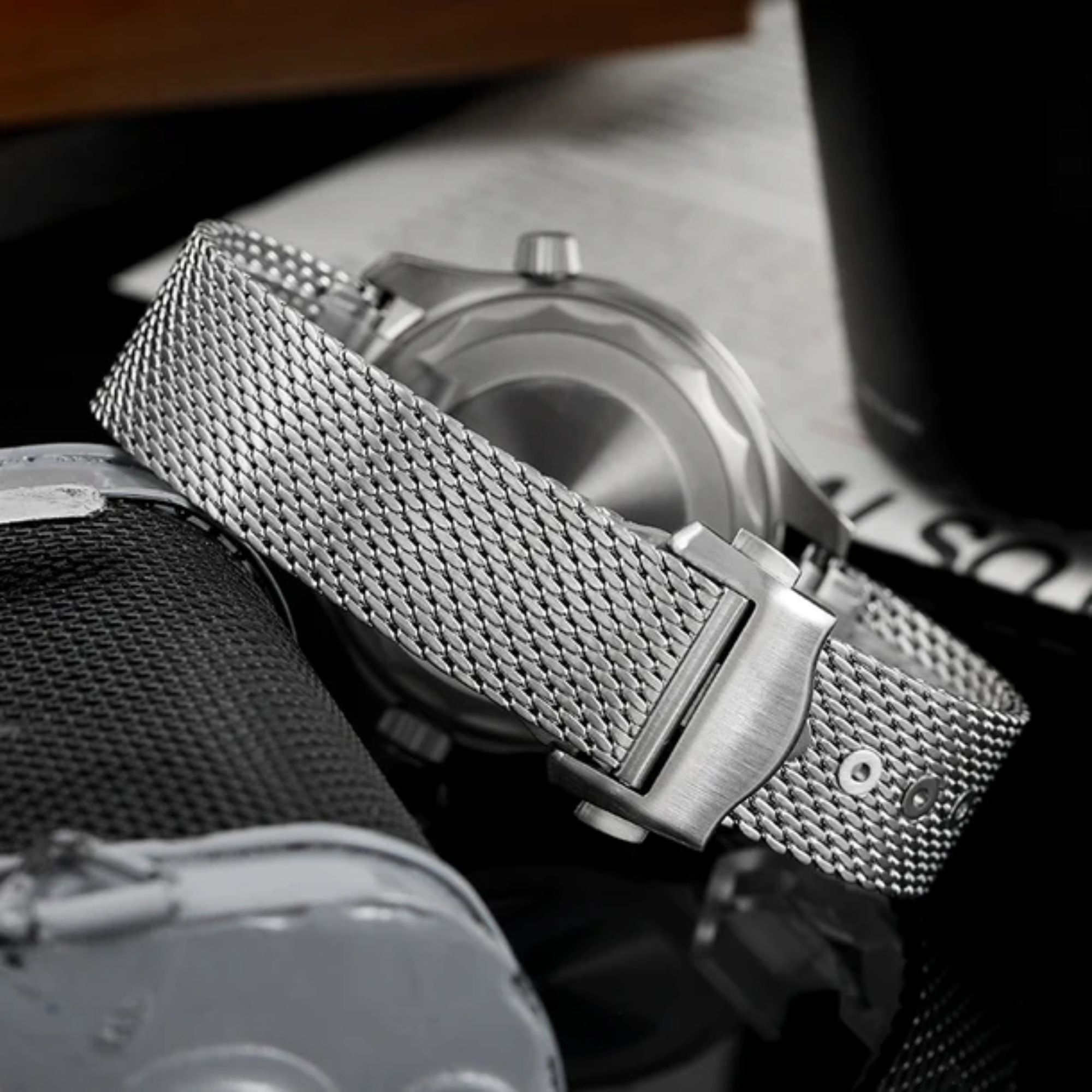 Watchdives WD007 Titanium NTTD Dive Watch - Titanium Bracelet