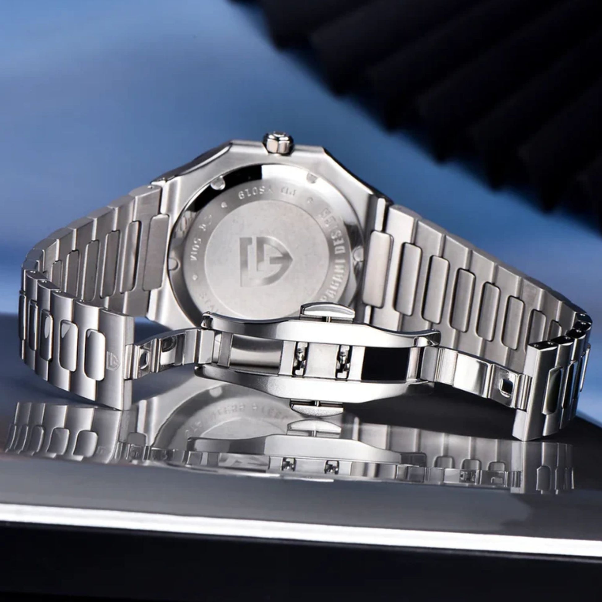 PAGANI DESIGN PD-YS019 Men's 37MM Stainless Steel Sports Waterproof Business Wrist Watch with Seiko VH31 Sweep Seconds - Cubitus