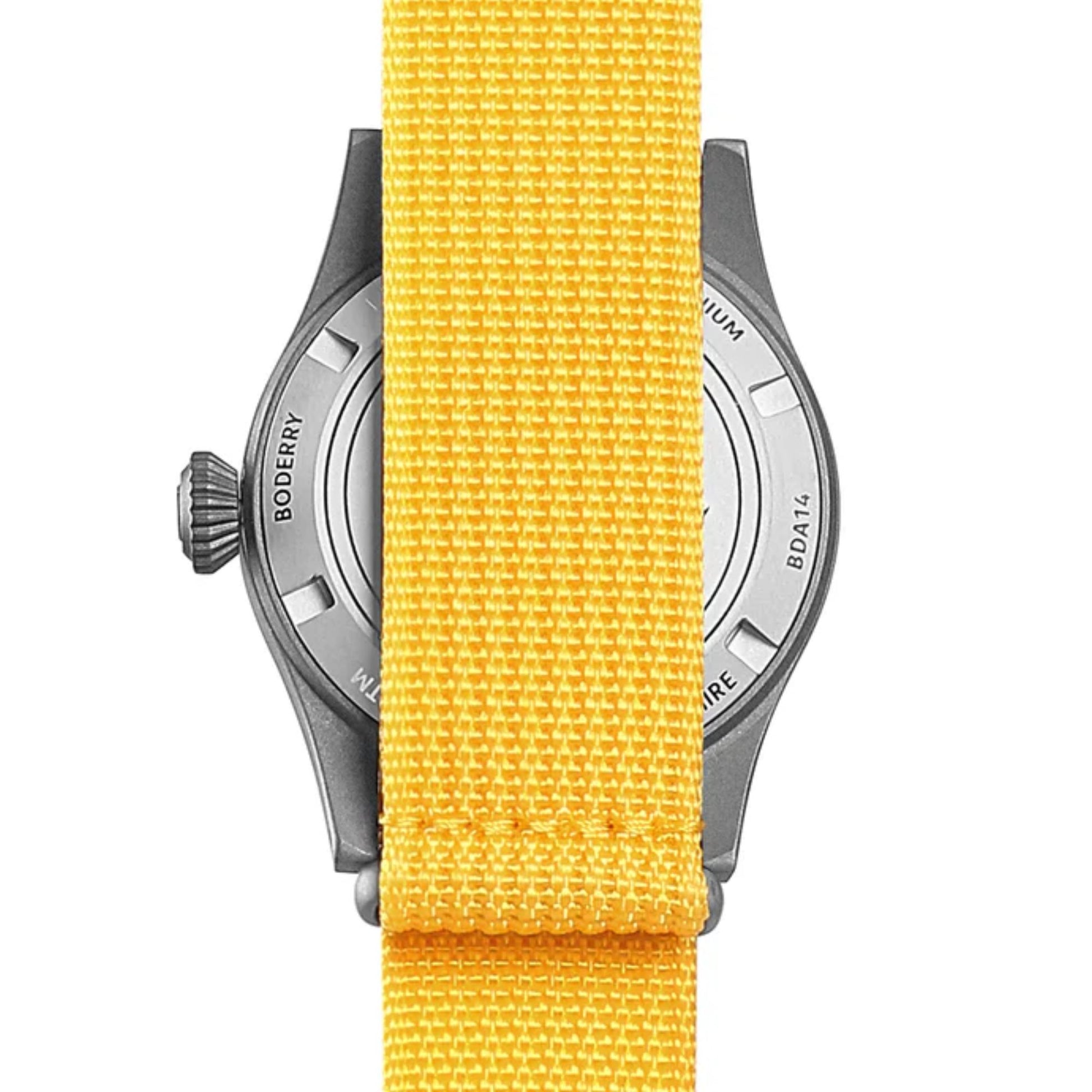 LANDMASTER - 100M Waterproof Titanium Automatic Field Watch | Yellow-bracelet