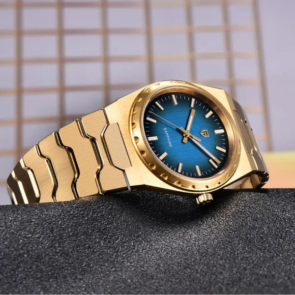 Pagani Design PDYS020 Blue Dial Sapphire Crystal 37MM, Seiko VJ21 Quartz Movement