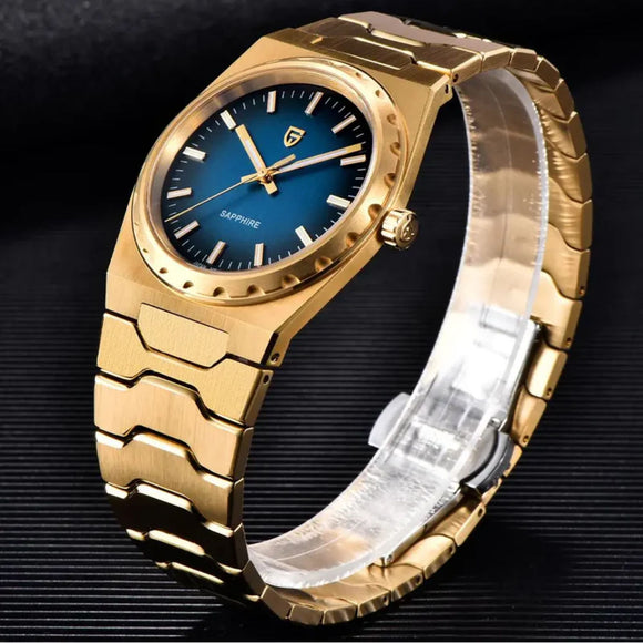 Pagani Design PDYS020 Blue Dial Sapphire Crystal 37MM, Seiko VJ21 Quartz Movement