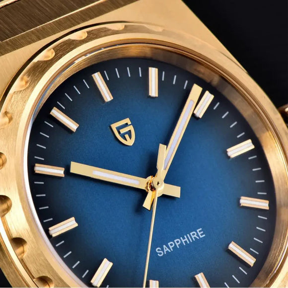 Pagani Design PDYS020 Blue Dial Sapphire Crystal 37MM, Seiko VJ21 Quartz Movement
