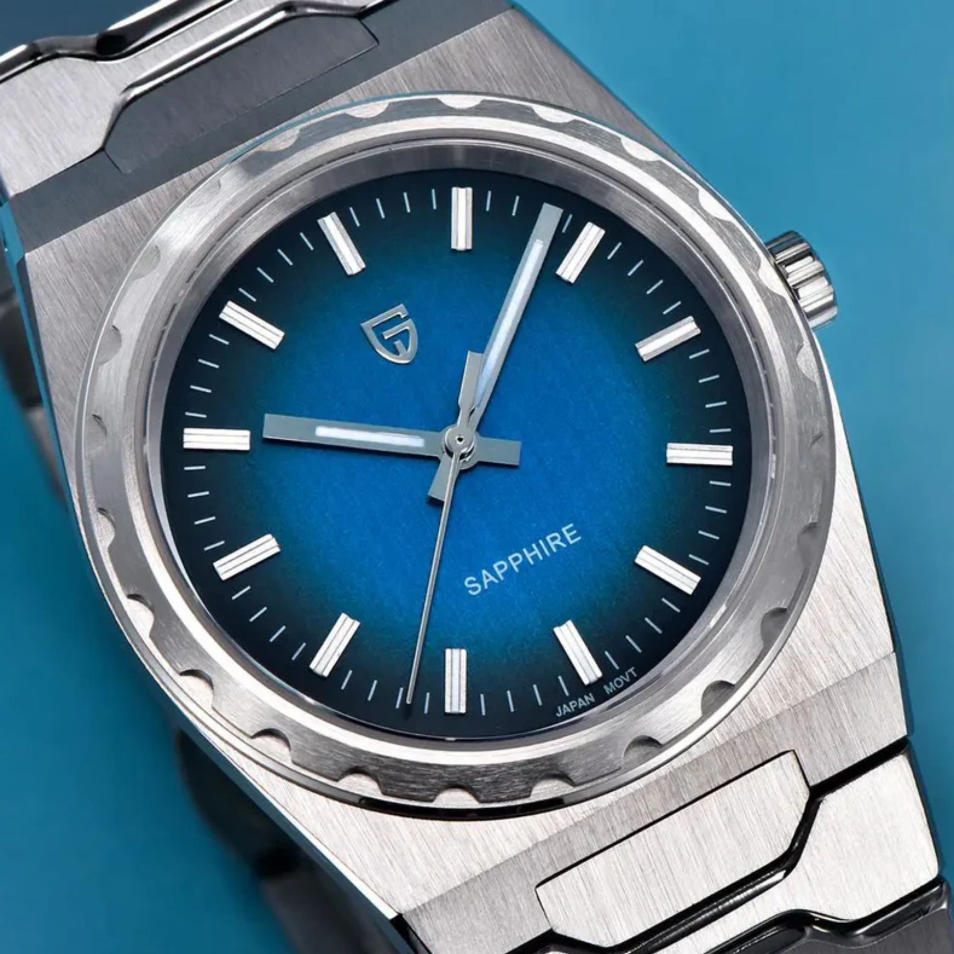 Pagani Design PDYS020 Blue Dial Sapphire Crystal 37MM, Seiko VJ21 Quartz Movement