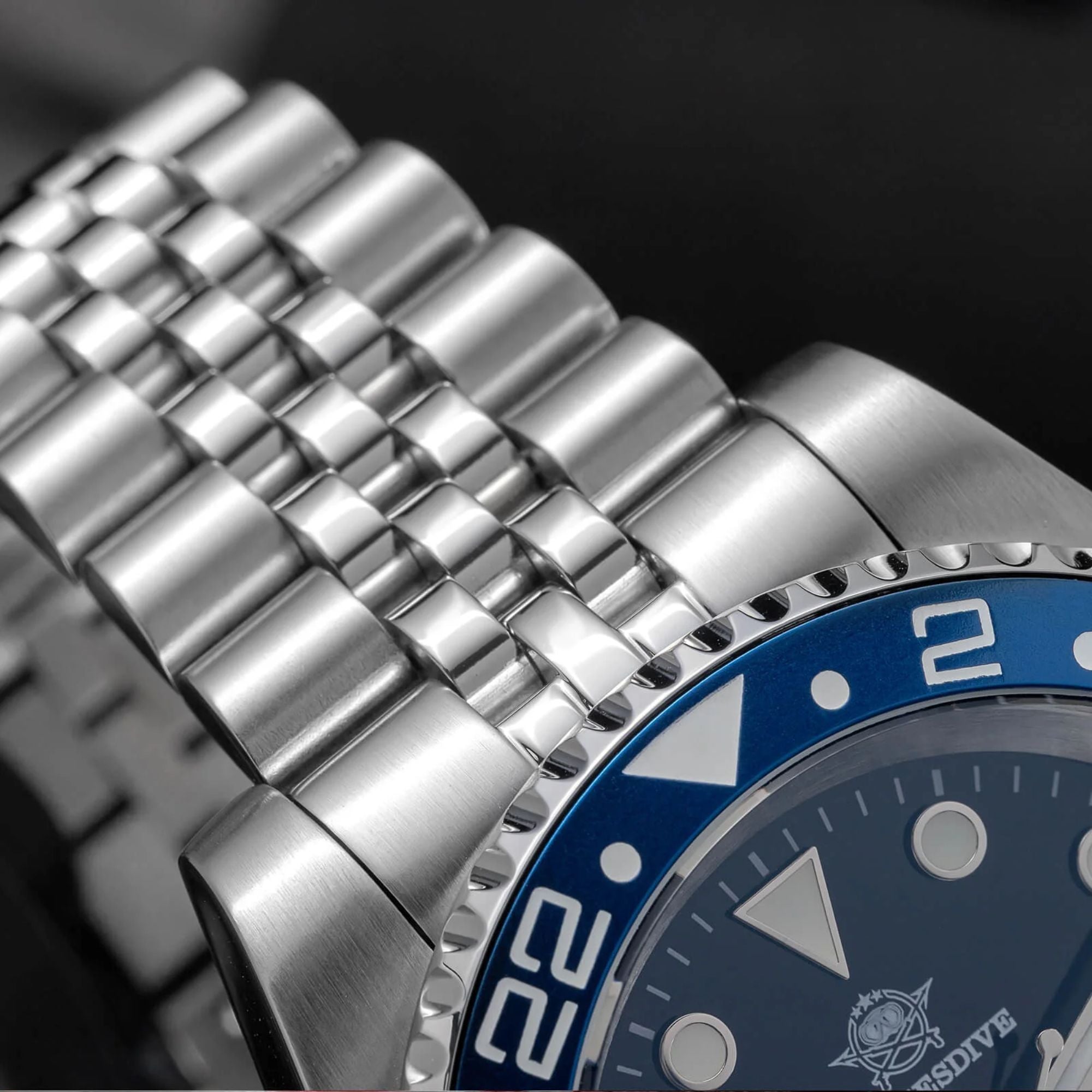 ADDIESDIVE Water Ghost Luxury Dive GMT Watch AD2050 with Swiss Movement