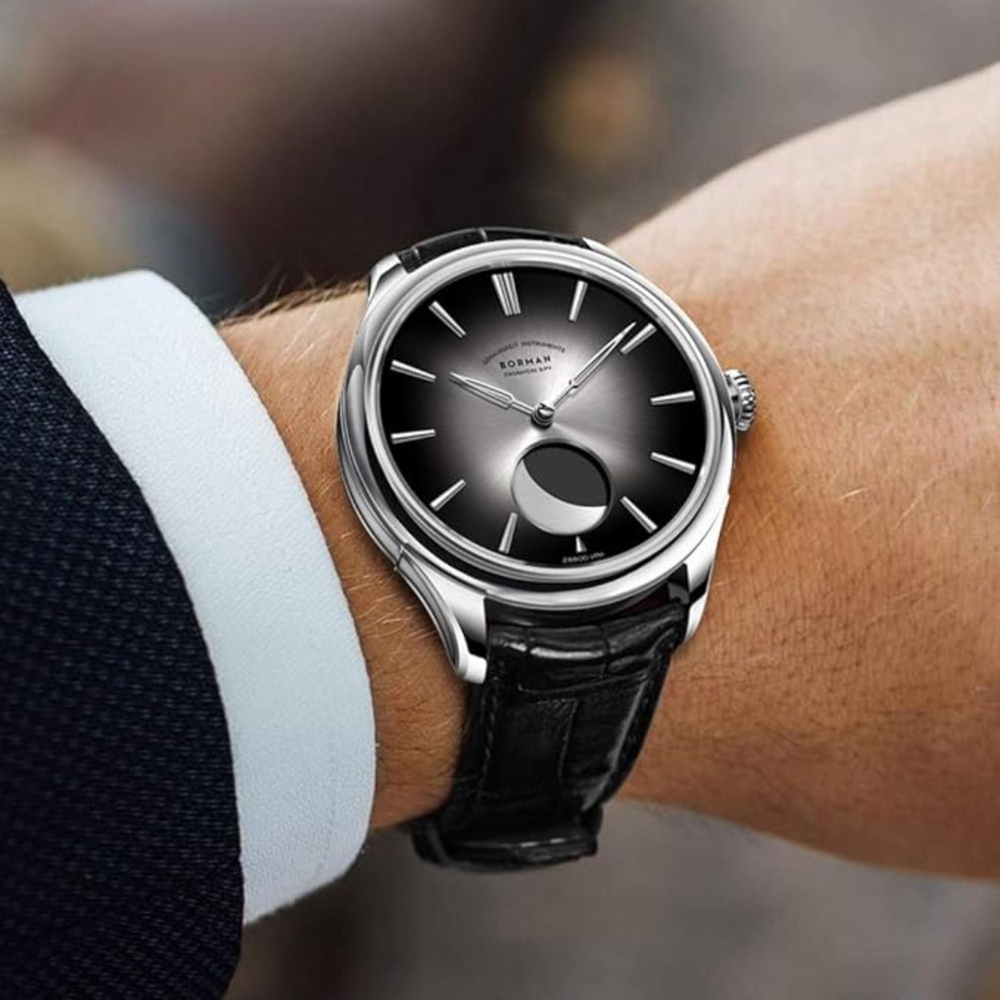 BORMAN Mens Automatic Watch with Moonphase