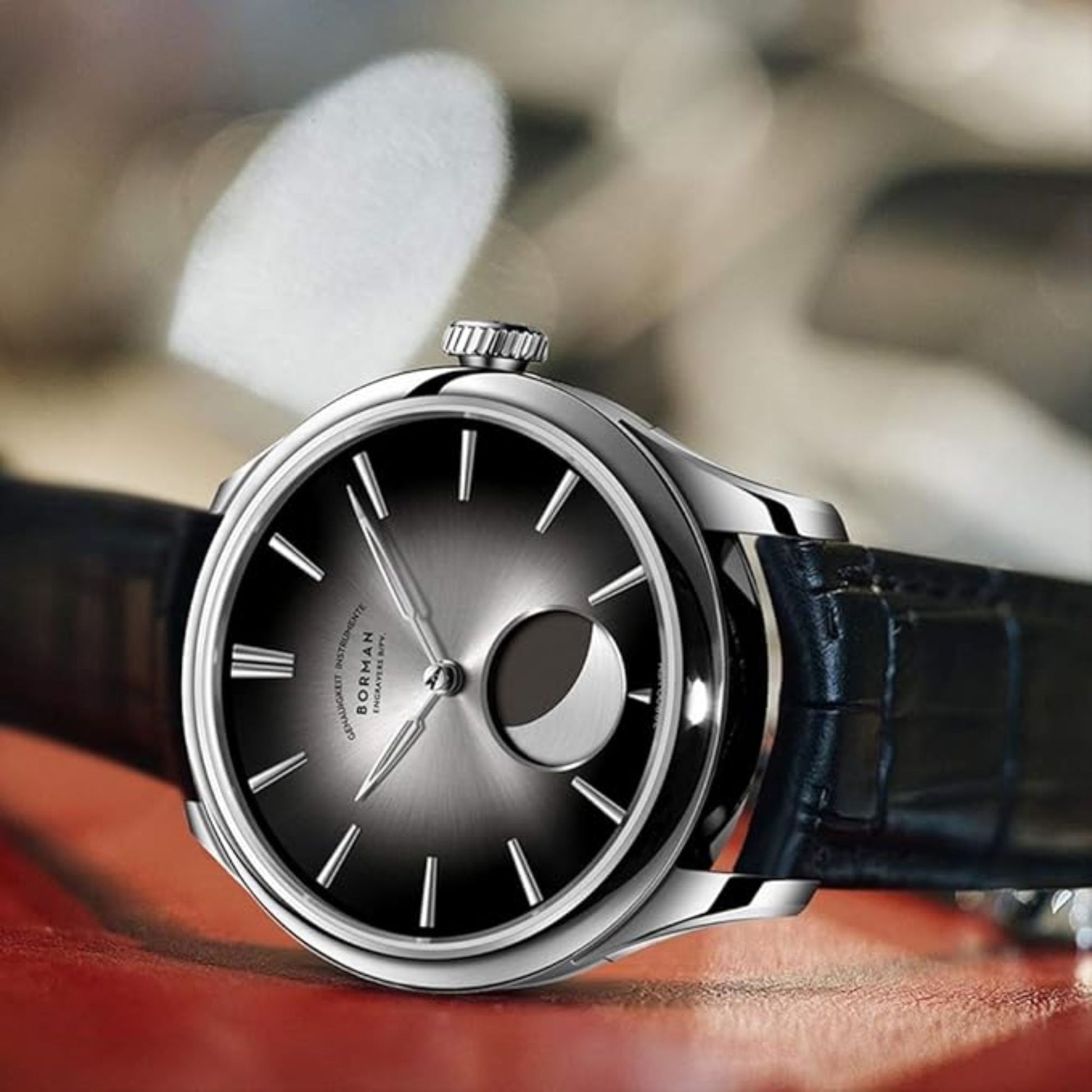 BORMAN Mens Automatic Watch with Moonphase