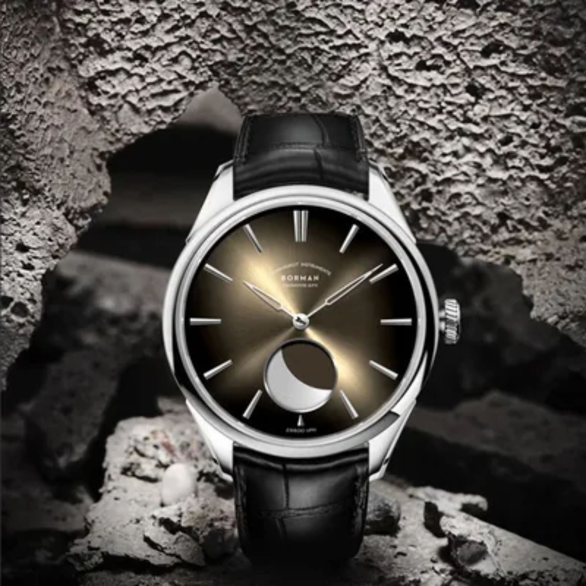 BORMAN Mens Automatic Watch with Moonphase