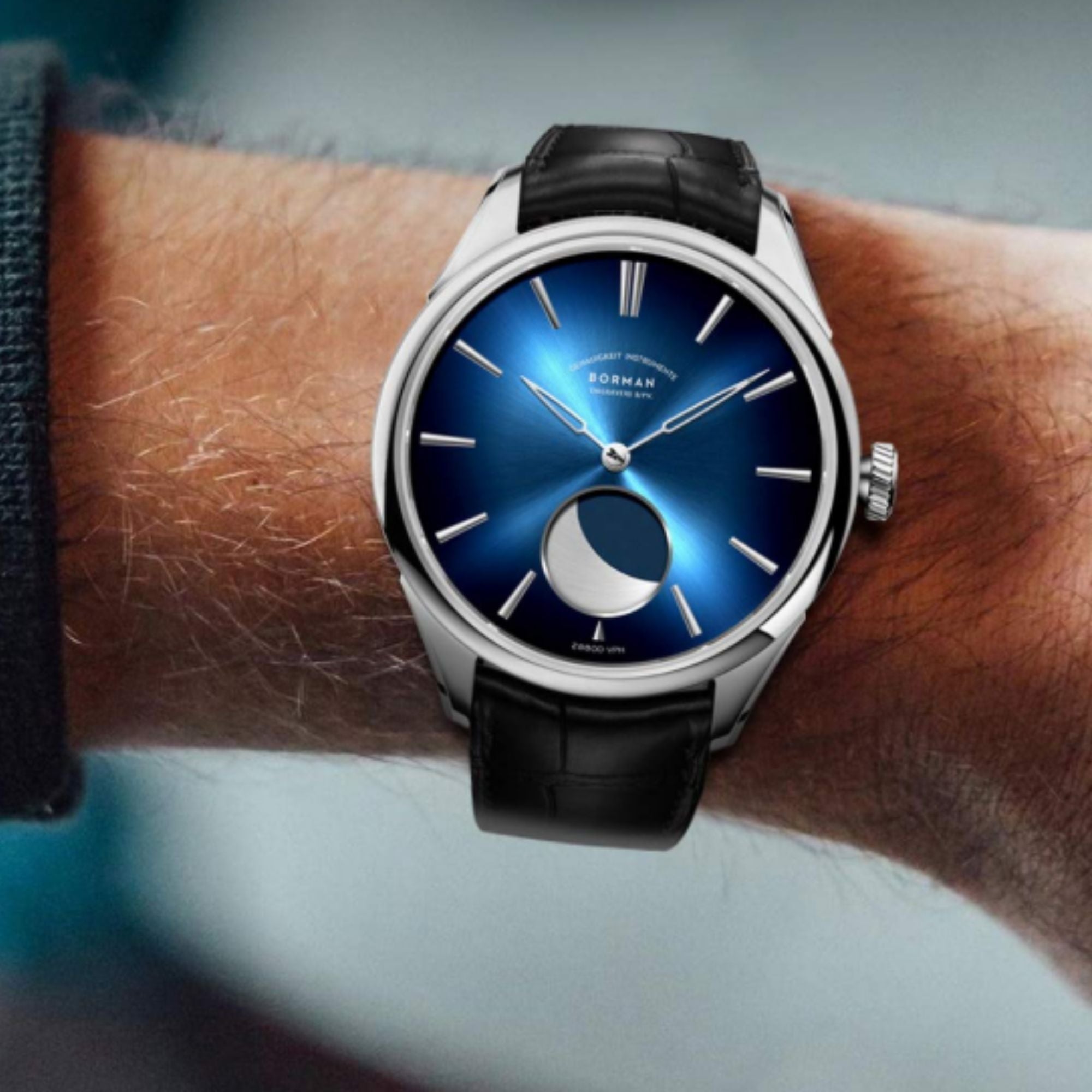 BORMAN Mens Automatic Watch with Moonphase