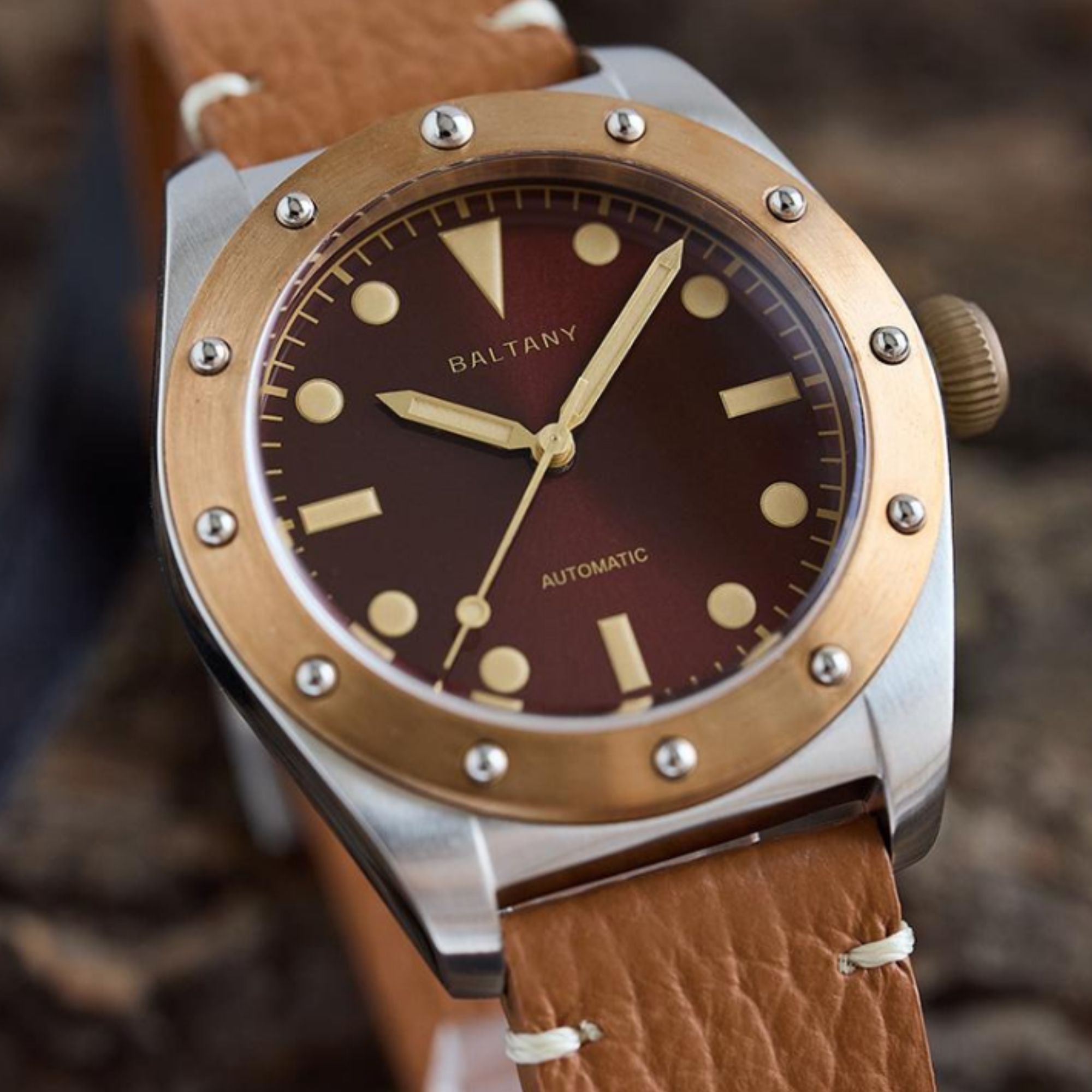 Baltany Design Bronze Bezel Vintage Watch B4030