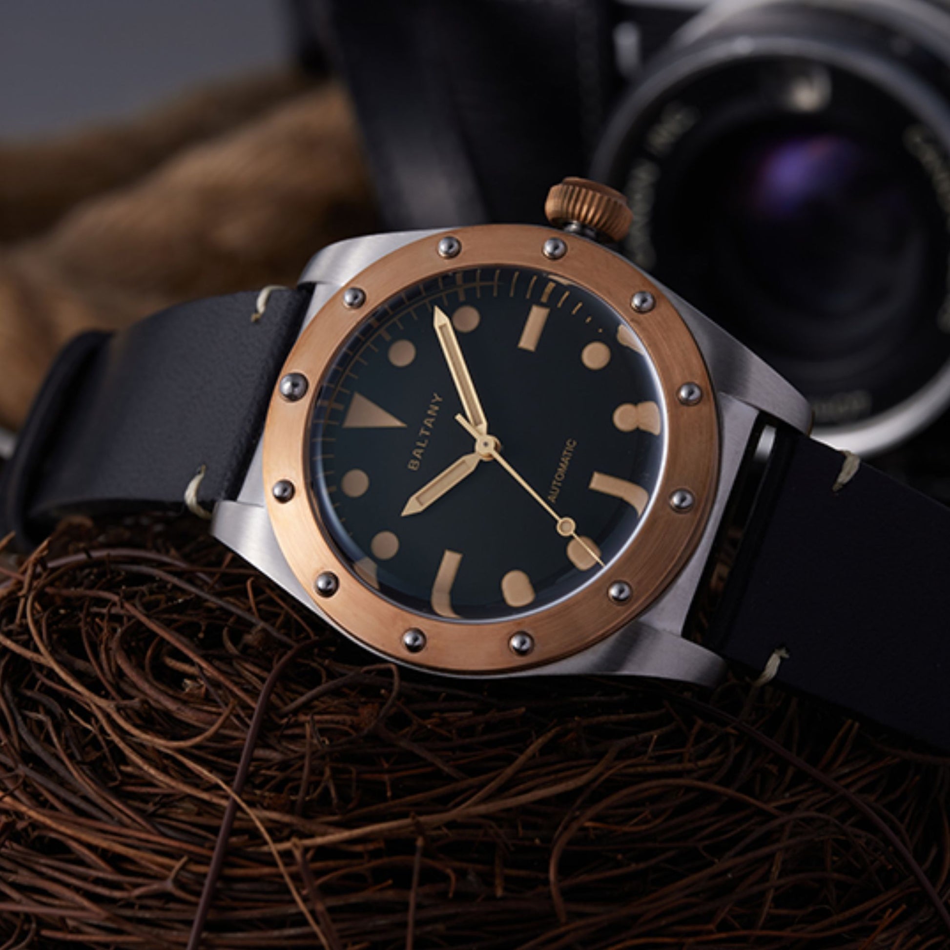 Baltany Design Bronze Bezel Vintage Watch B4030
