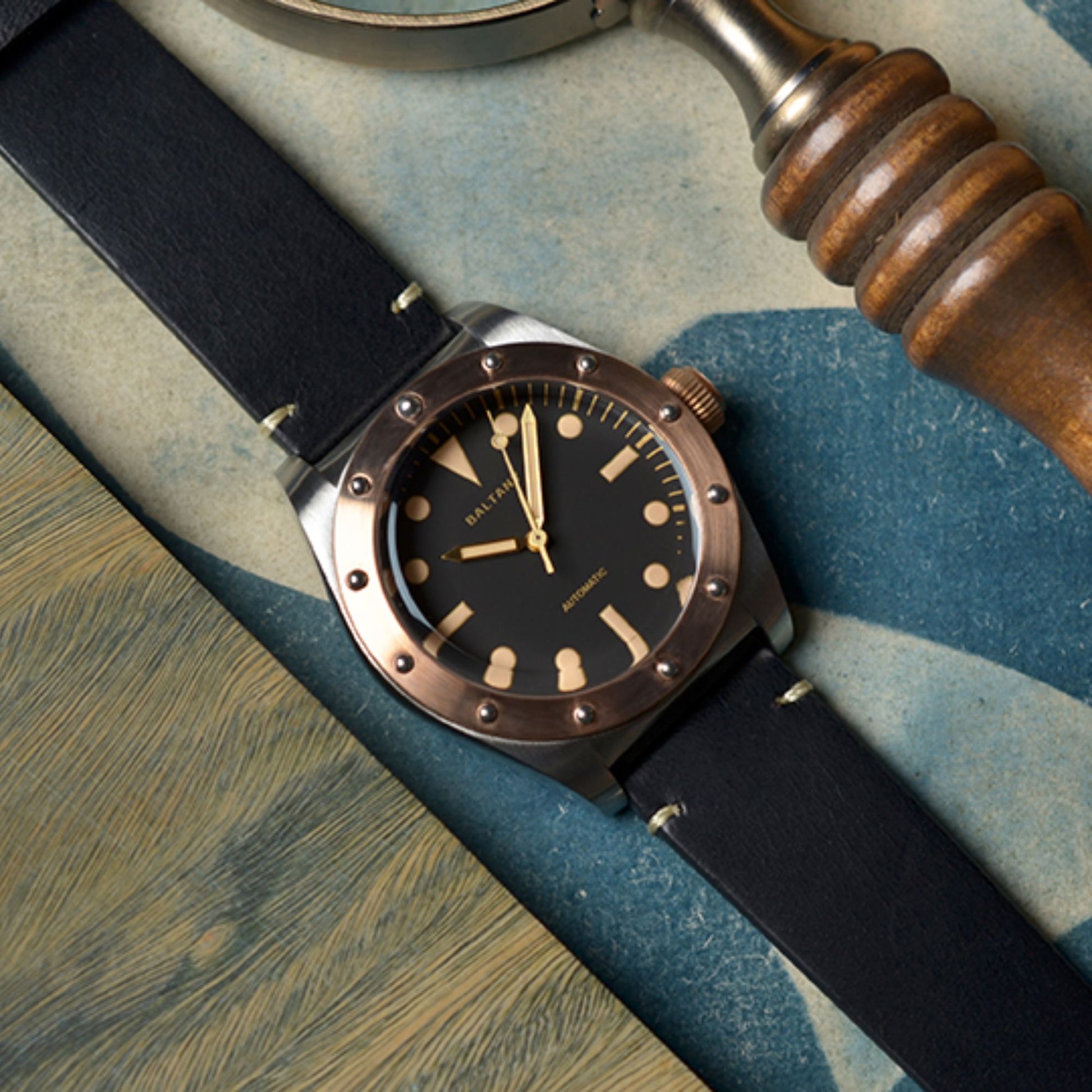 Baltany Design Bronze Bezel Vintage Watch B4030