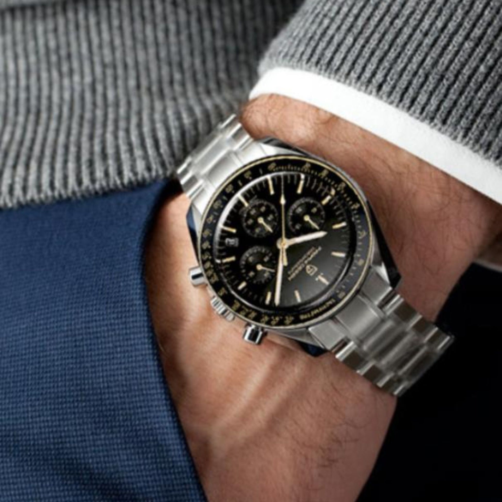 Pagani Design PD-1701 40mm Mens Waterproof Watch with Seiko VK-63 Movement "The Moon Watch"