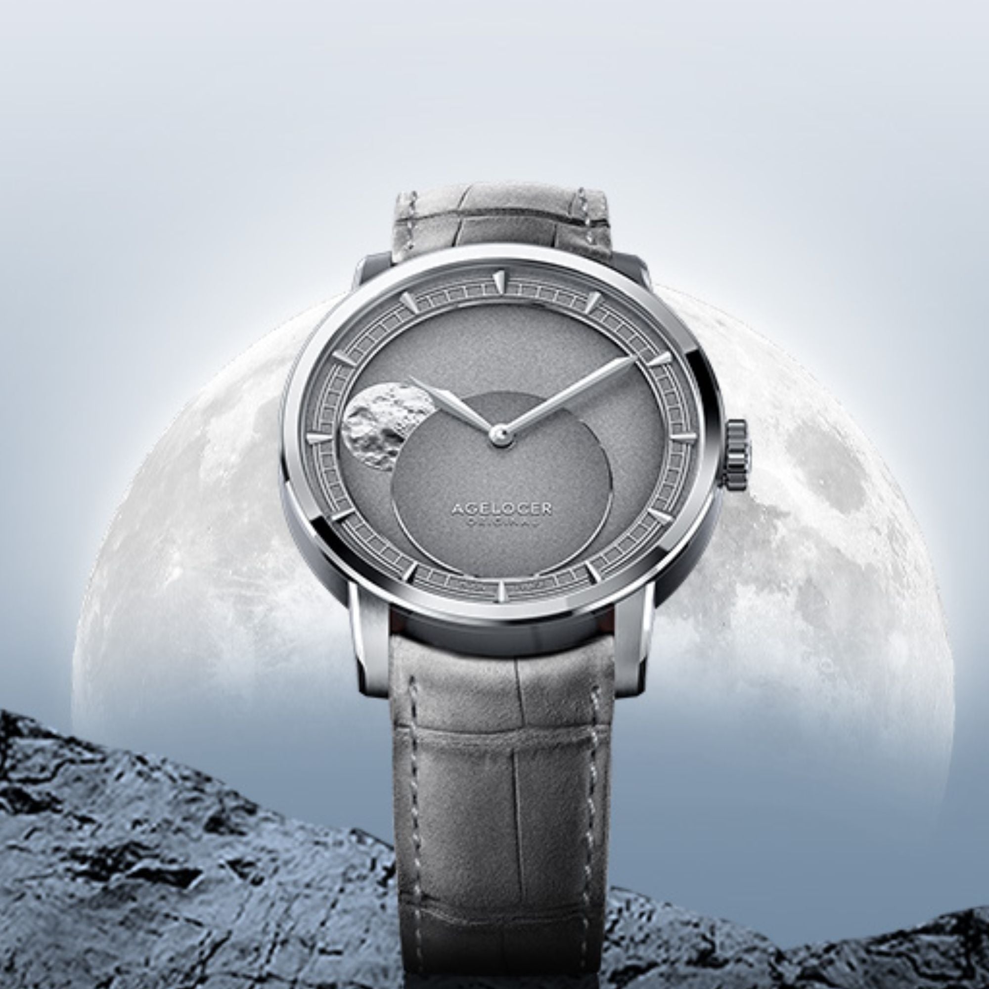 AGELOCER Major Breakthrough 29.51-Days MoonPhase Original Astronomer Men's Mechanical Watch