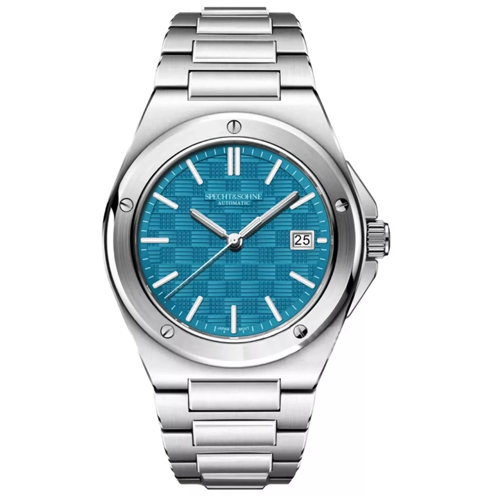 SPECHT&SOHNE Elegant Men's Japan Miyota 8215 Automatic Mechanical Watch Stainless Steel Sapphire Crystal 50m Waterproof Luminous Sports Wristwatches