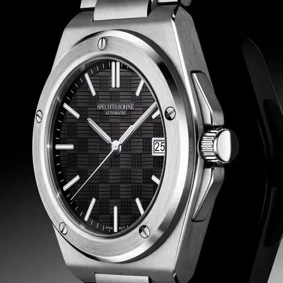 SPECHT&SOHNE Elegant Men's Japan Miyota 8215 Automatic Mechanical Watch Stainless Steel Sapphire Crystal 50m Waterproof Luminous Sports Wristwatches