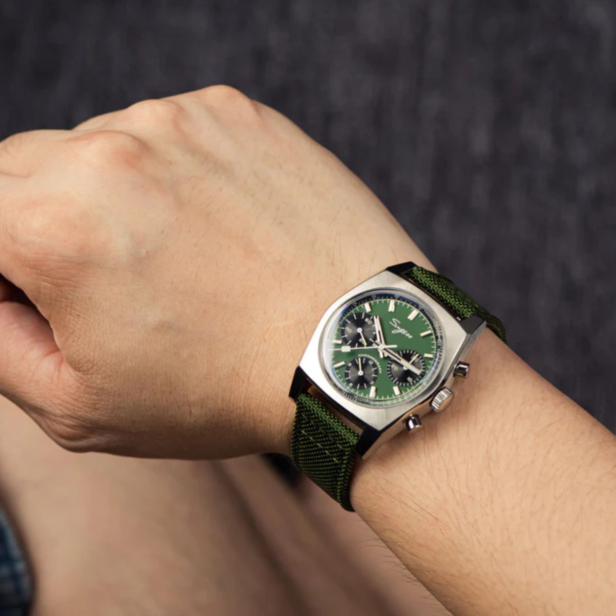 Chrono Heritage S419 Chronograph Green Dial